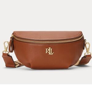 RALPH LAUREN Leather Marcy Belt Bag. New.